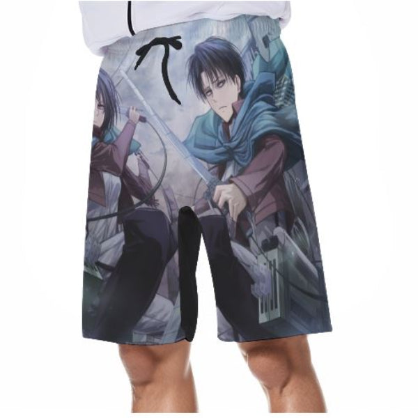 Short de bain Attaque des Titans Mikasa Livaï