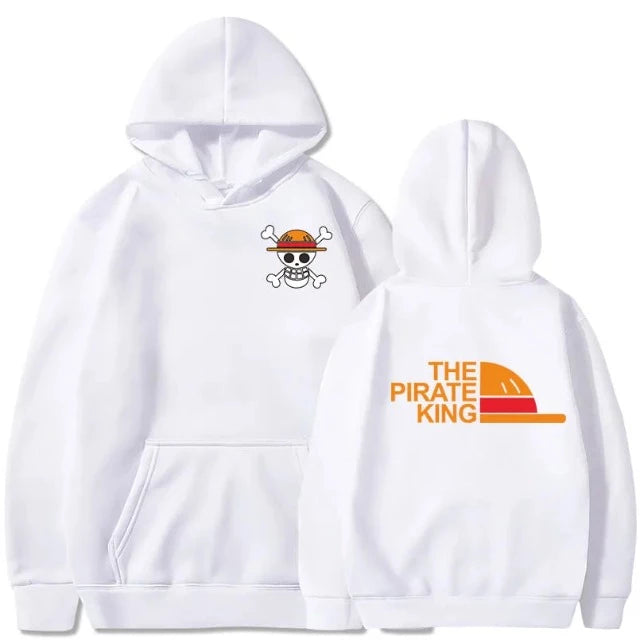Sweat One Piece Jolly Roger Pirate King blanc