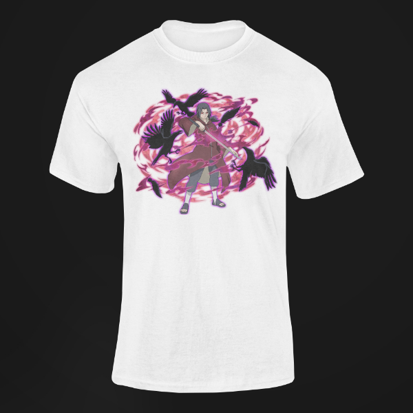 T-Shirt Itachi Uchiwa Adulte blanc