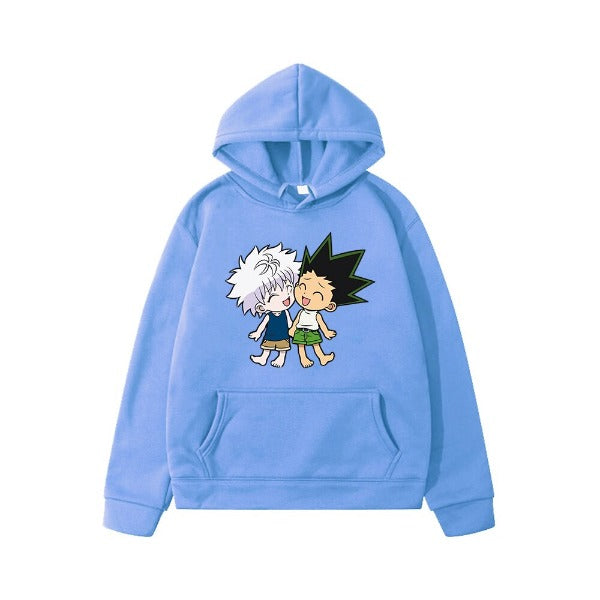 Pull Enfant Killua Gon Hunter x Hunter Sweat Garçon Fille BLEU CIEL