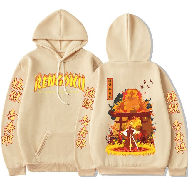 Pull Rengoku Demon Slayer beige