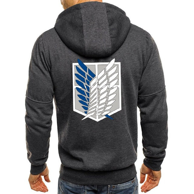 Felpa con cappuccio e zip Attacco su Titano