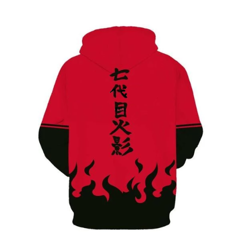 Sweat Konoha Rouge À Capuche Adulte Homme Femme Manche Longue Pull Manga Hoodie