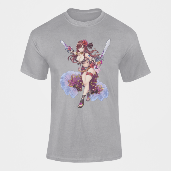 T-Shirt Erza Scarlett Manga Fairy Tail gris