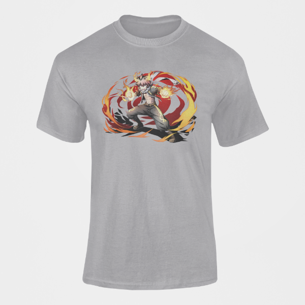 T-Shirt Natsu Manga Fairy Tail gris