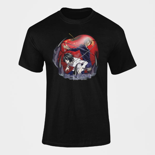 T-Shirt L & Light Manga Death Note noir