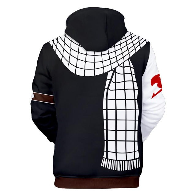 Pull A Capuche Manga Fairy Tail Natsu Adulte Homme Femme Longues Manches
