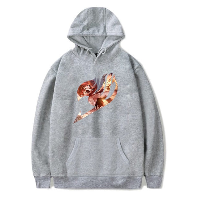 Pull A Capuche Erza Manga Fairy Tail gris