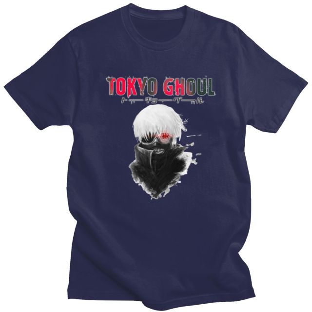 T-Shirt Homme Manga Tokyo Ghoul Floqué Adulte Courtes Manches