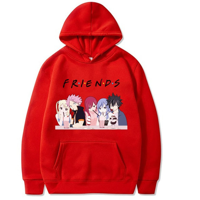 Hoodie A Capuche Manga Fairy Tail rouge