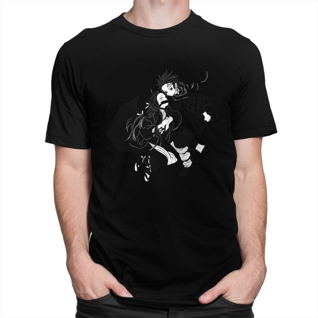 T-Shirt Manga Demon Slayer Tanjiro & Nezuko (6 Coloris) Floqué Adulte Homme Femme Courtes Manches