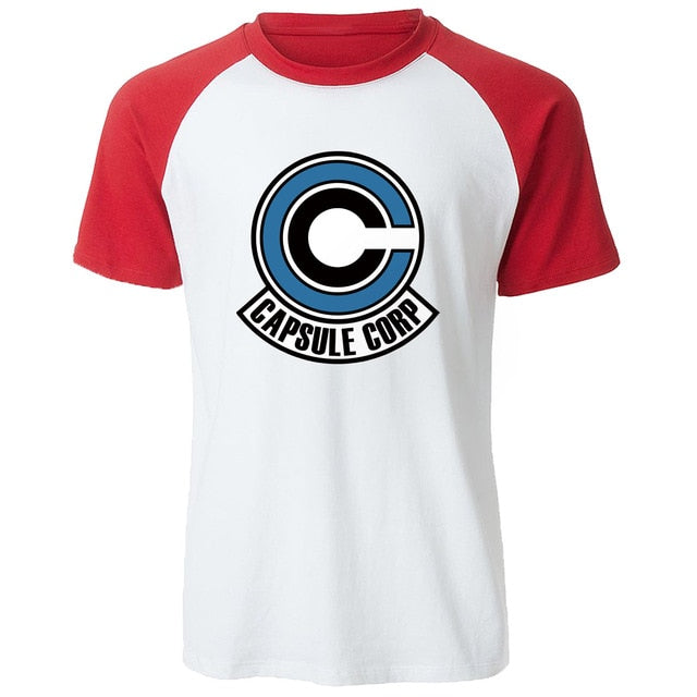 T-Shirt Capsule Corp Floqué Adulte Homme Femme Courtes Manches Manga Dragon Ball Z