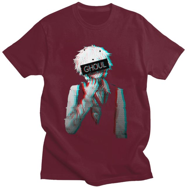 T-Shirt Manga Tokyo Ghoul Blurred Floqué Adulte Homme Femme Courtes Manches