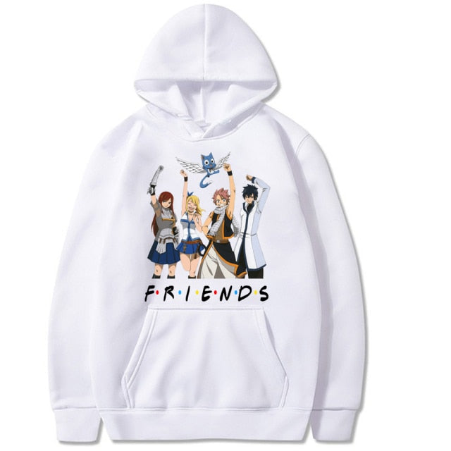 Sweat A Capuche Manga Fairy Tail blanc