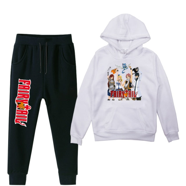 Ensemble Sweat & Jogging Enfant Fairy Tail blanc noir