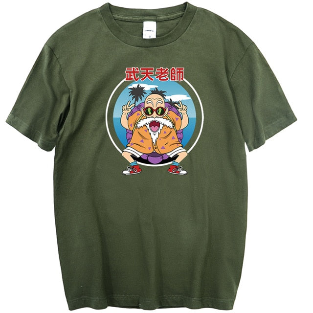 T-Shirt Tortue Géniale Floqué Adulte Homme Femme Courtes Manches Manga Dragon Ball Z