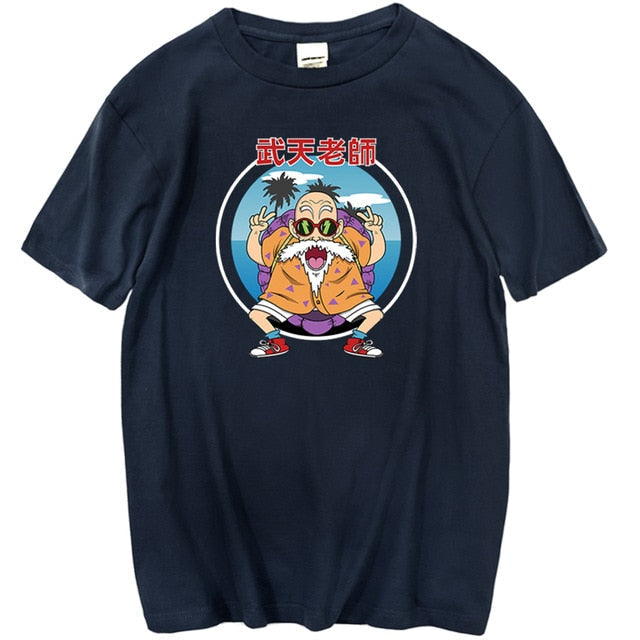 T-Shirt Tortue Géniale Floqué Adulte Homme Femme Courtes Manches Manga Dragon Ball Z