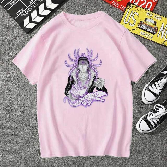 T-Shirt Manga Hunter X Hunter Chrollo Lucilfer Floqué Adulte Homme Femme Courtes Manches