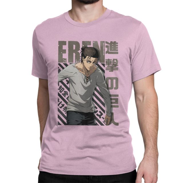 Eren Jaeger Attack on Titan Temporada 4 Flocked Camiseta de manga corta para hombres y mujeres adultos