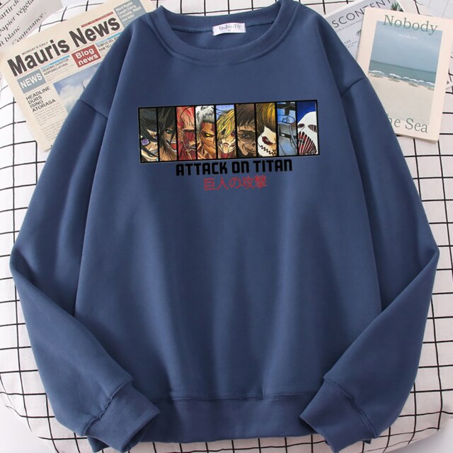 Pull Titans Primordiaux Attaque Des Titans Adulte Homme Femme Longues Manches Manga