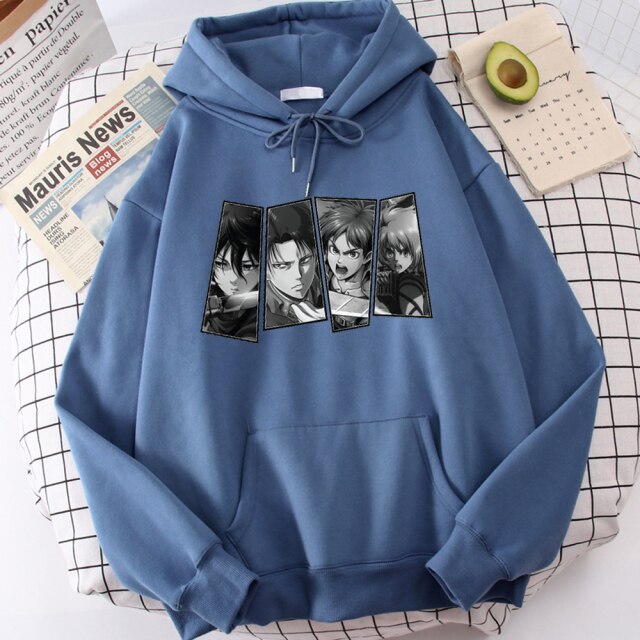 Pull Armin Eren Mikasa Levi Attaque Des Titans bleu