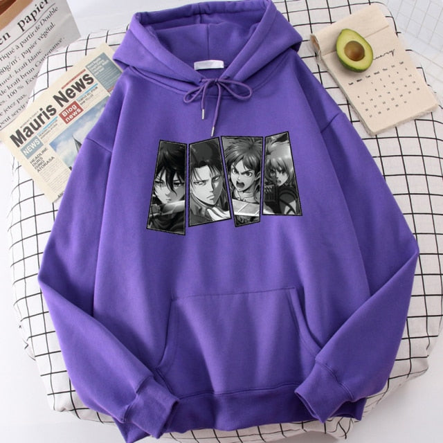 Pull Armin Eren Mikasa Levi Attaque Des Titans violet