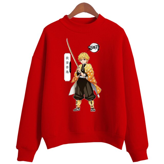 Pull Manga Demon Slayer Zenitsu Adulte Homme Femme Longues Manches
