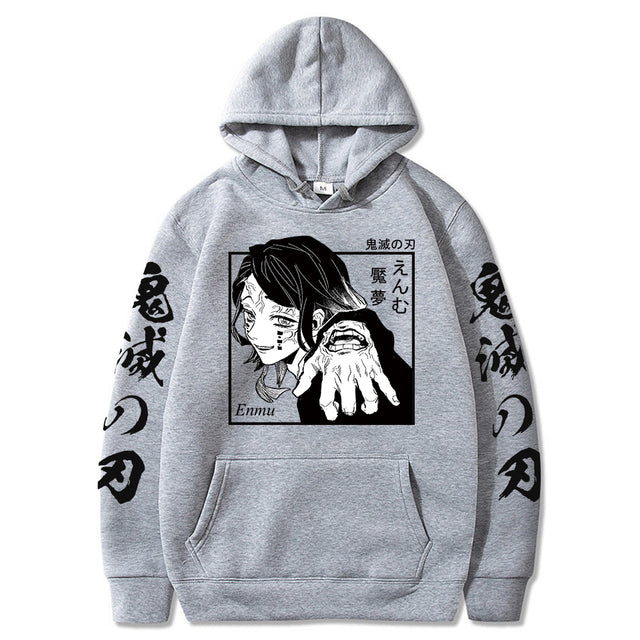 Sweat à Capuche Demon Slayer Enmu Adulte Homme Femme Manches Longues