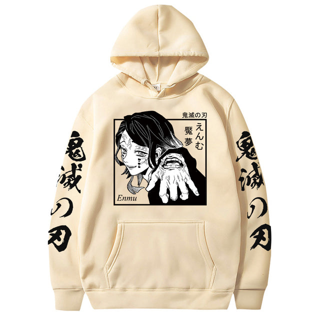 Sweat à Capuche Demon Slayer Enmu Adulte Homme Femme Manches Longues
