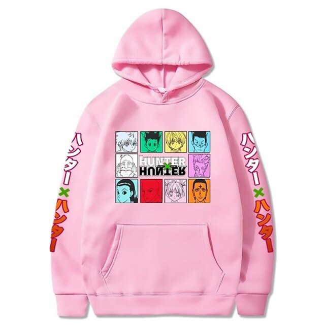 Pull Hxh Personnages Principaux rose