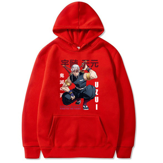 Demon Slayer Tengen Uzui Hoodie Erwachsene Männer Frauen Langarm