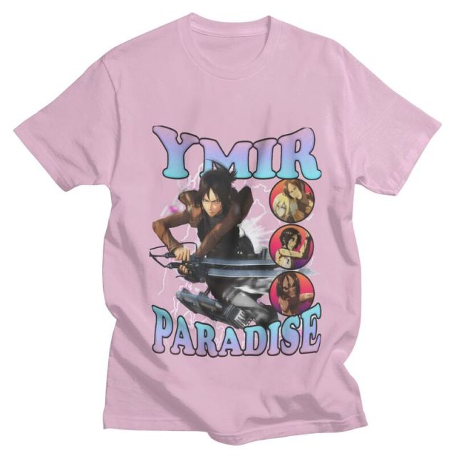 Ymir Attack on Titan Beflocktes T-Shirt Erwachsene Männer Frauen Kurzarm Manga