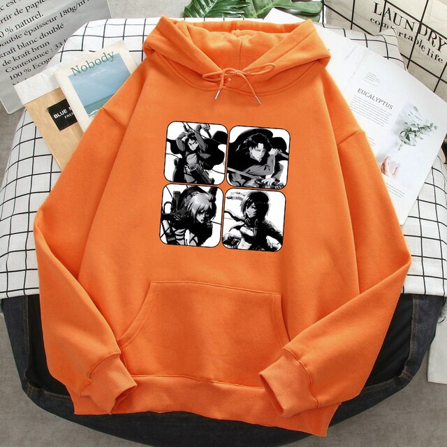Sweat Armin Mikasa Eren Livai Attaque Des Titans orange