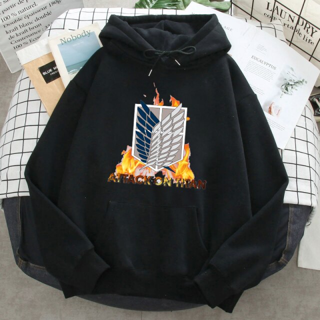 Sweat A Capuche Attaque Des Titans noir