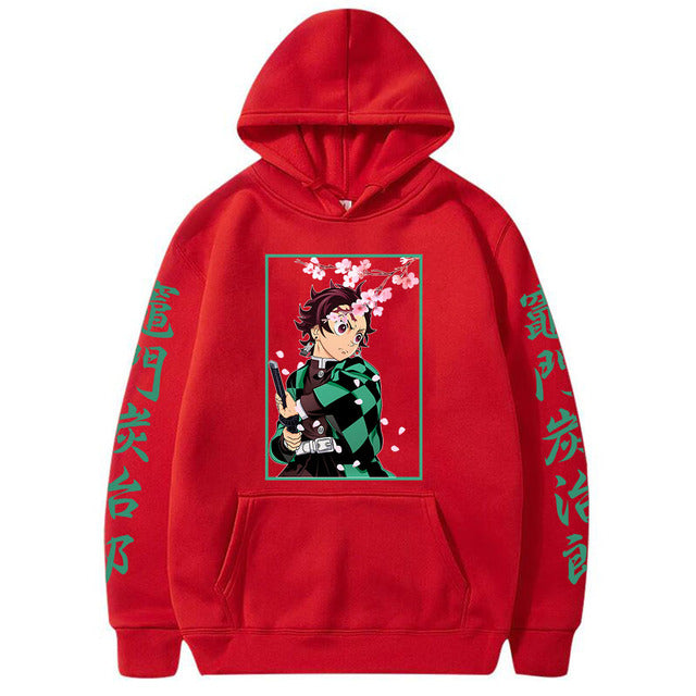 Sweat à Capuche Demon Slayer Tanjiro Kamado rouge
