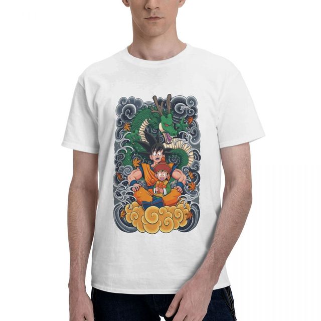 Goku Gohan Dragon Ball Manga beflocktes T-Shirt Erwachsene Männer Frauen kurze Ärmel