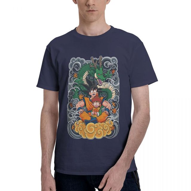 Goku Gohan Dragon Ball Manga beflocktes T-Shirt Erwachsene Männer Frauen kurze Ärmel