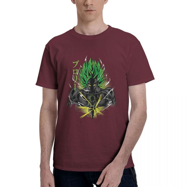 T-shirt Broly Dragon Ball Manga Floqué Adulte Homme Femme Courtes Manches