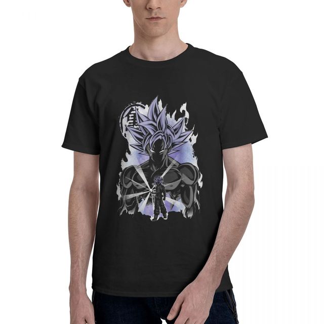 T-shirt Goku Ultra Instinct Dragon Ball Super Manga Floqué Adulte Homme Femme Courtes Manches