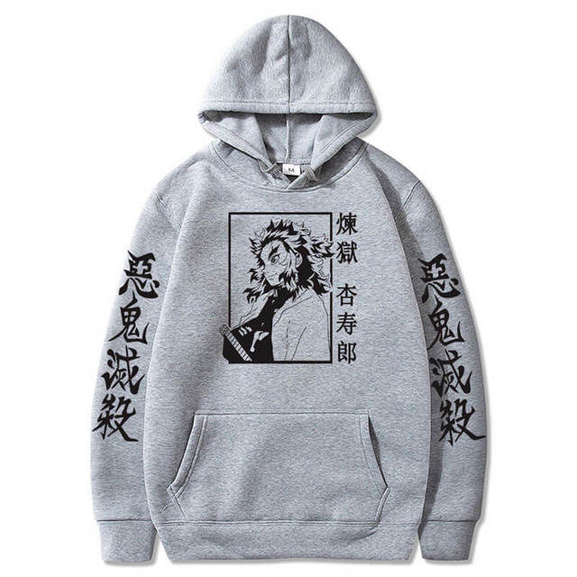 Sweat à Capuche Kyojuro Demon Slayer Adulte Homme Femme Manches Longues