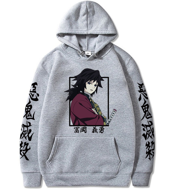 Sweat à Capuche Demon Slayer Giyu Tomioka Adulte Homme Femme Manches Longues