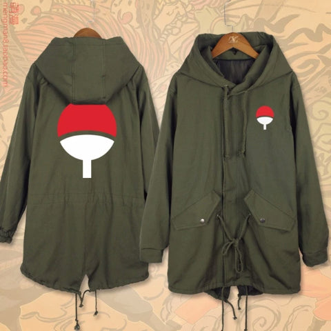 Veste Uchiha Sharingan (2 Coloris) Naruto Adulte Homme Femme Hiver Mi Saison Capuche Manga Manteau Blouson
