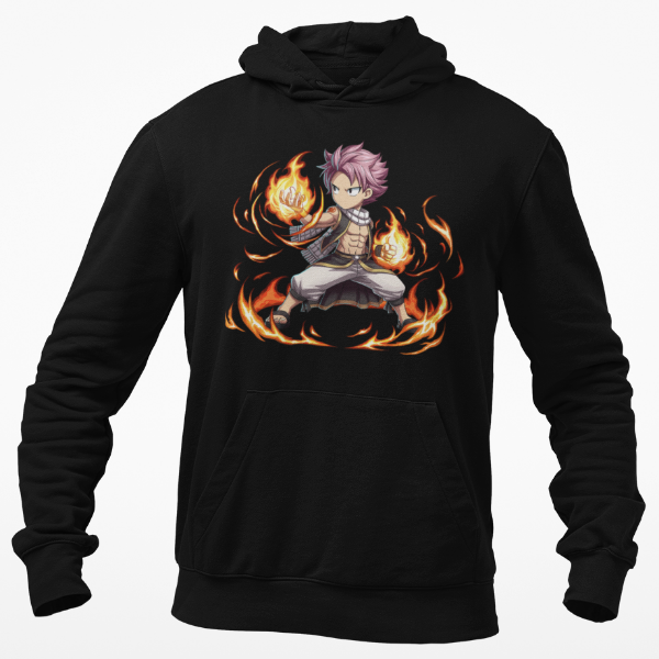 Sweat Natsu Flamme Manga Fairy Tail noir