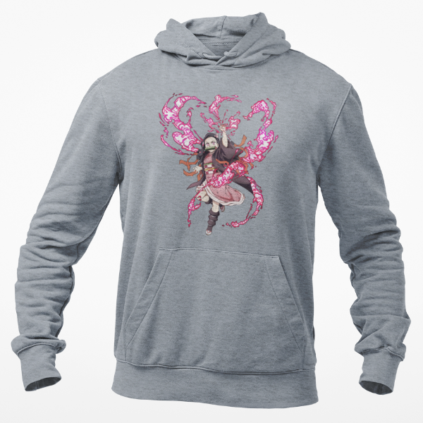 Sweat à Capuche Nezuko Demon Slayer gris