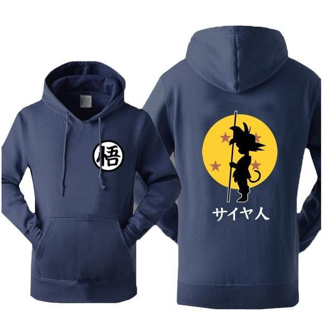 Sweat Dragon Ball Homme bleu