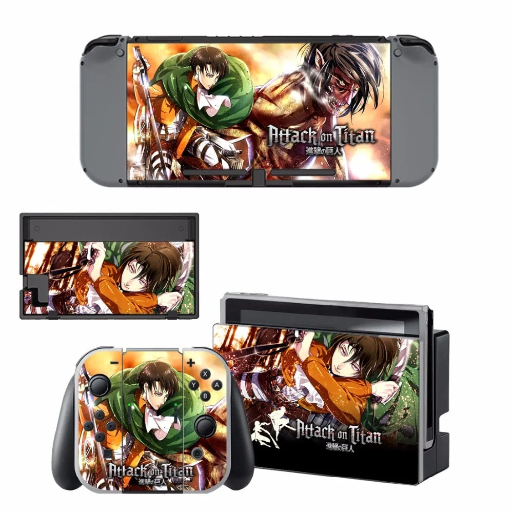 Adesivi Nintendo Switch Attaco Dei Giganti
