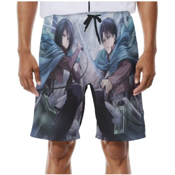 Short de bain Attaque des Titans Mikasa Livaï