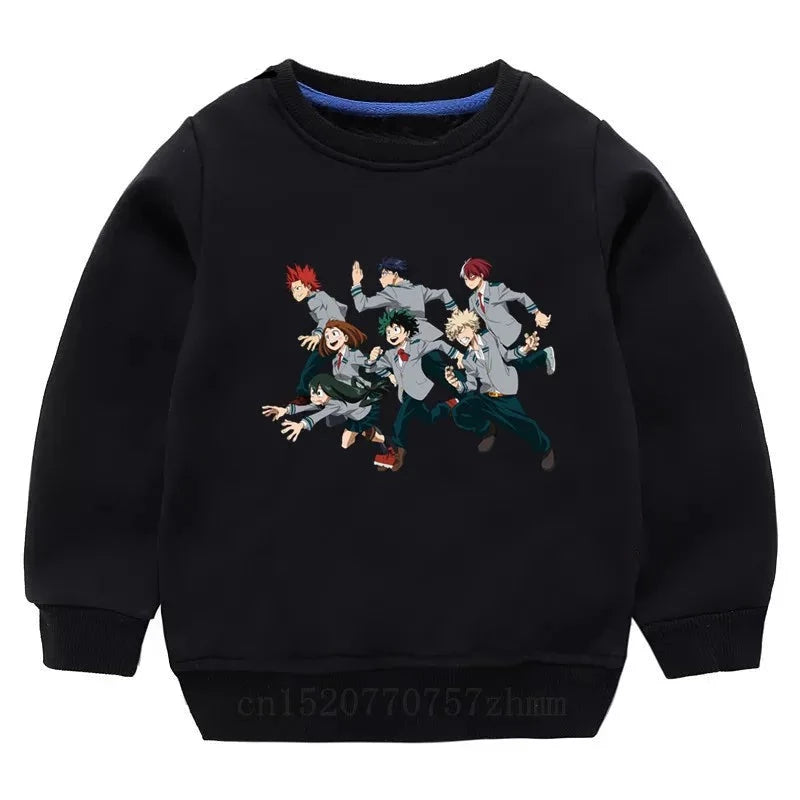 Sweat My Hero Academia Pull Enfant Heroes NOIR