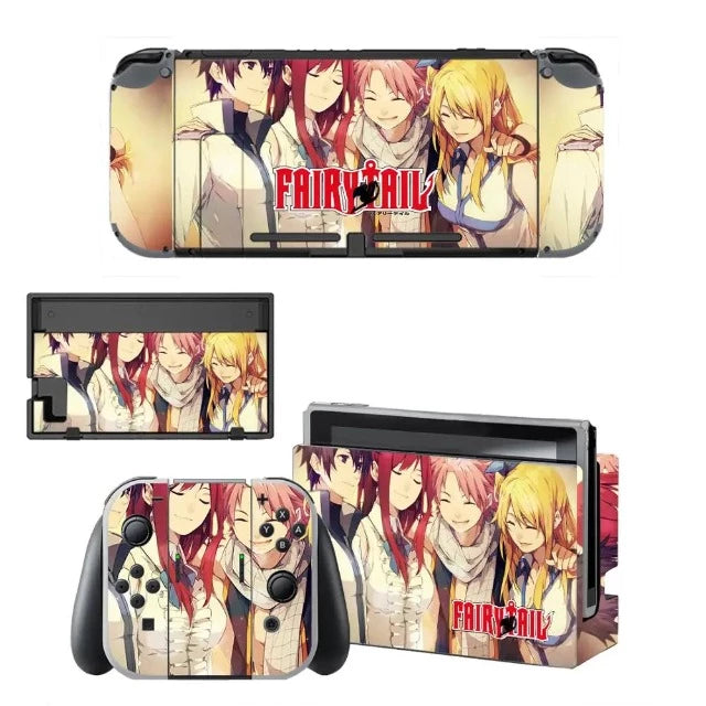 Sticker Autocollant Nintendo Switch Fairy Tail Natsu Lucy Grey Erza