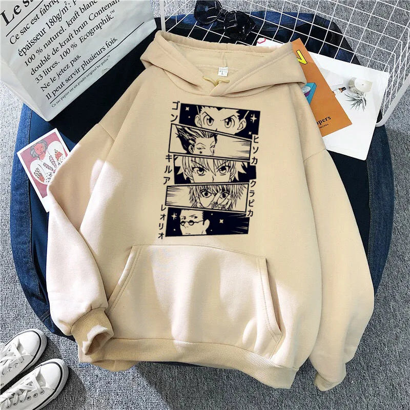 Pull À Capuche HxH Personnages hunter x hunter  beige